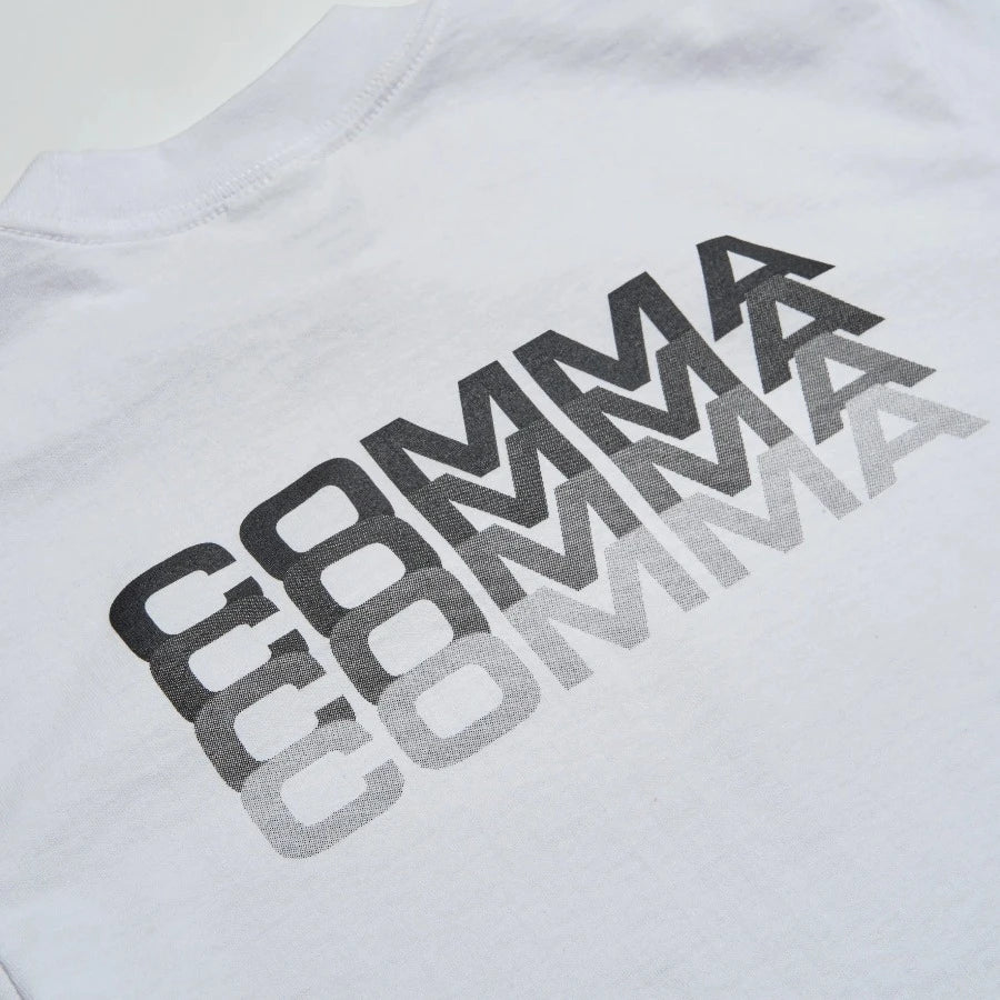COMMA FAT STACKS T-SHIRT WHITE