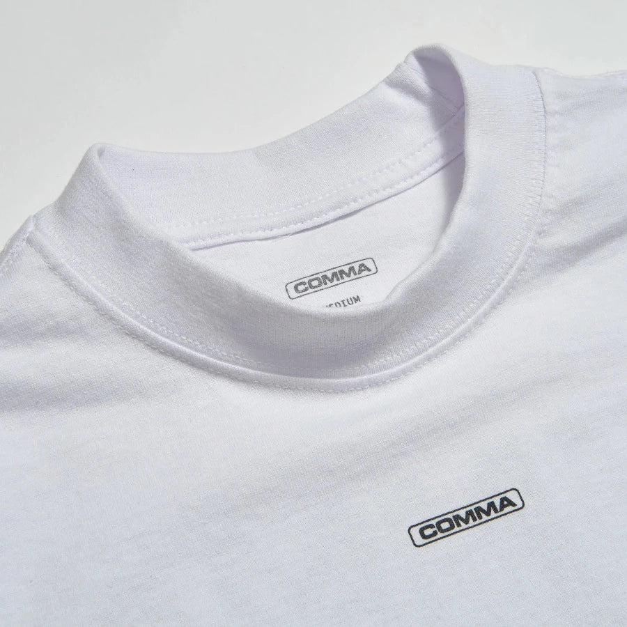 COMMA FAT STACKS T-SHIRT WHITE