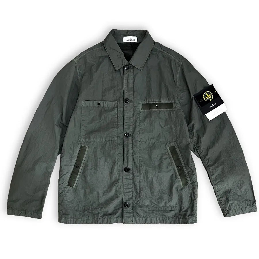 STONE ISLAND SI PA/PL SEERSUCKER-TC JACKET OLIVE