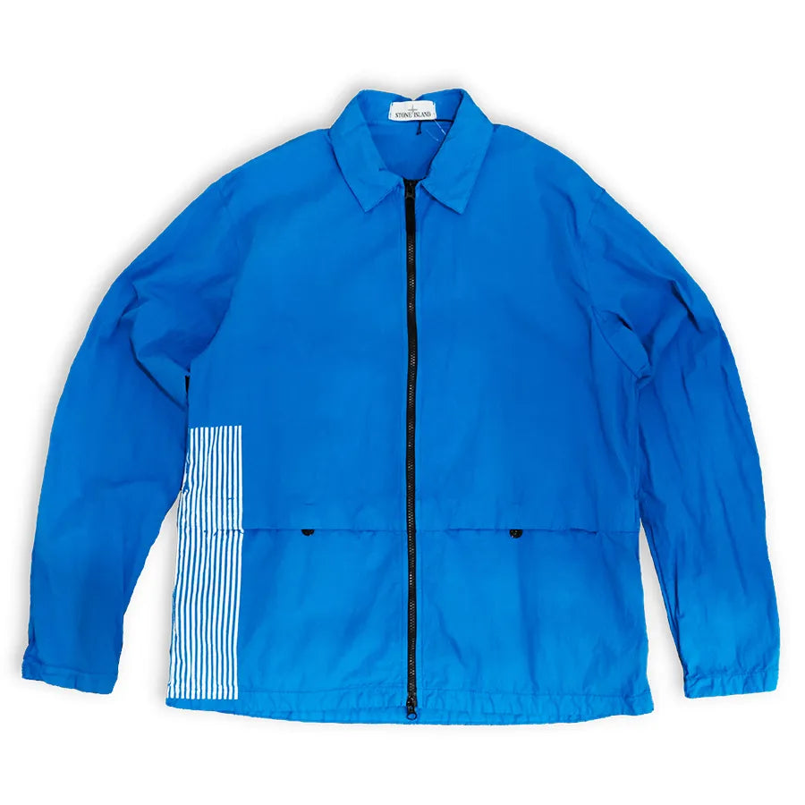 STONE ISLAND GARMENT DYED OVERSHIRT JACKET BLUE