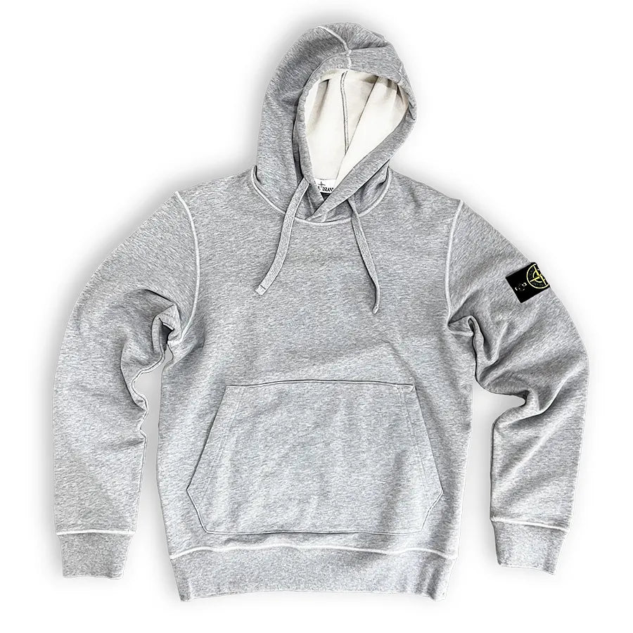 STONE ISLAND COTTON SWEAT HOODY GREY