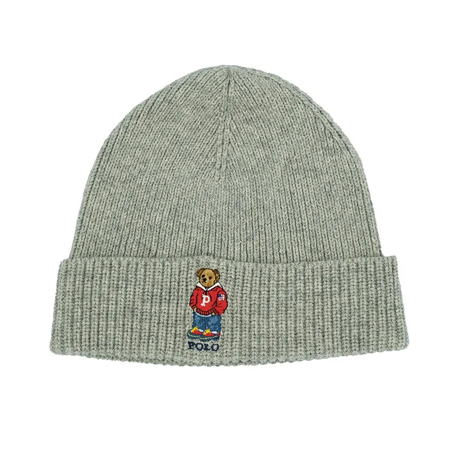 RALPH LAUREN POLO BEAR BEANIE GREY