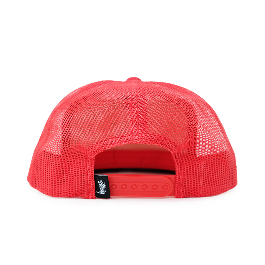 STUSSY TRUCKER HAT RED