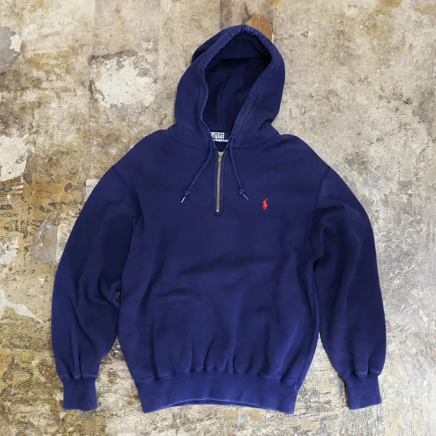 POLO RALPH LAUREN LITTLE PONY HALF ZIP HOODY NAVY