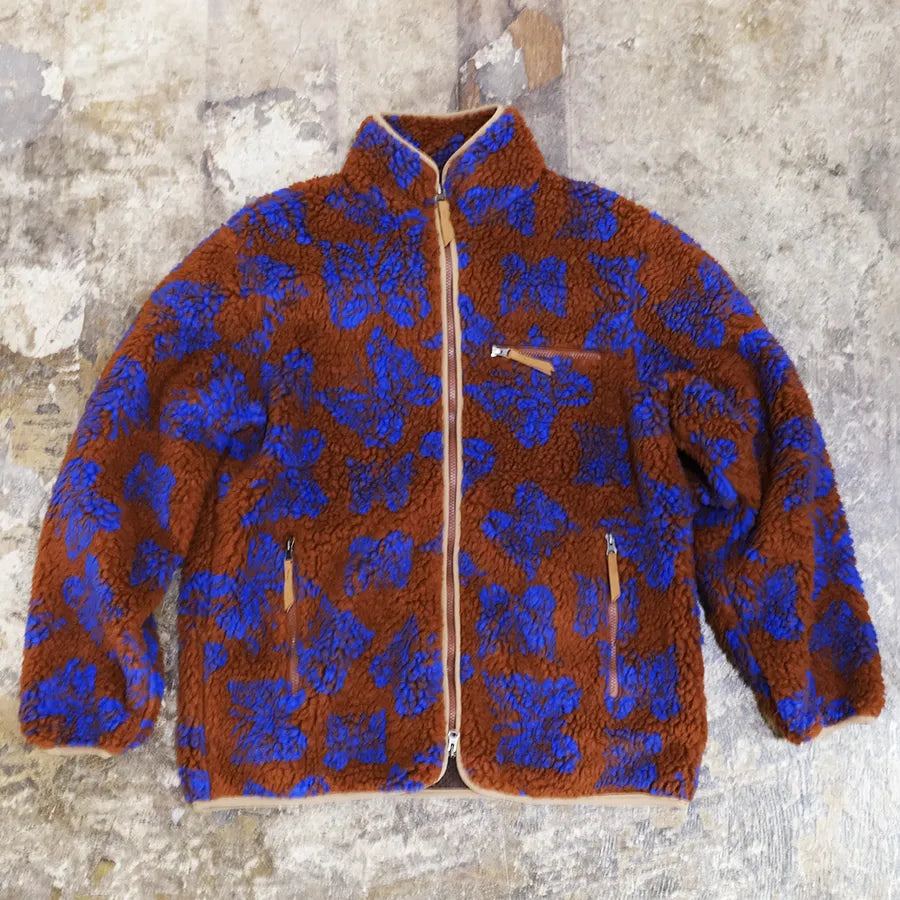 NEEDLES BEAMS BOA FLEECE JACKET BROWN