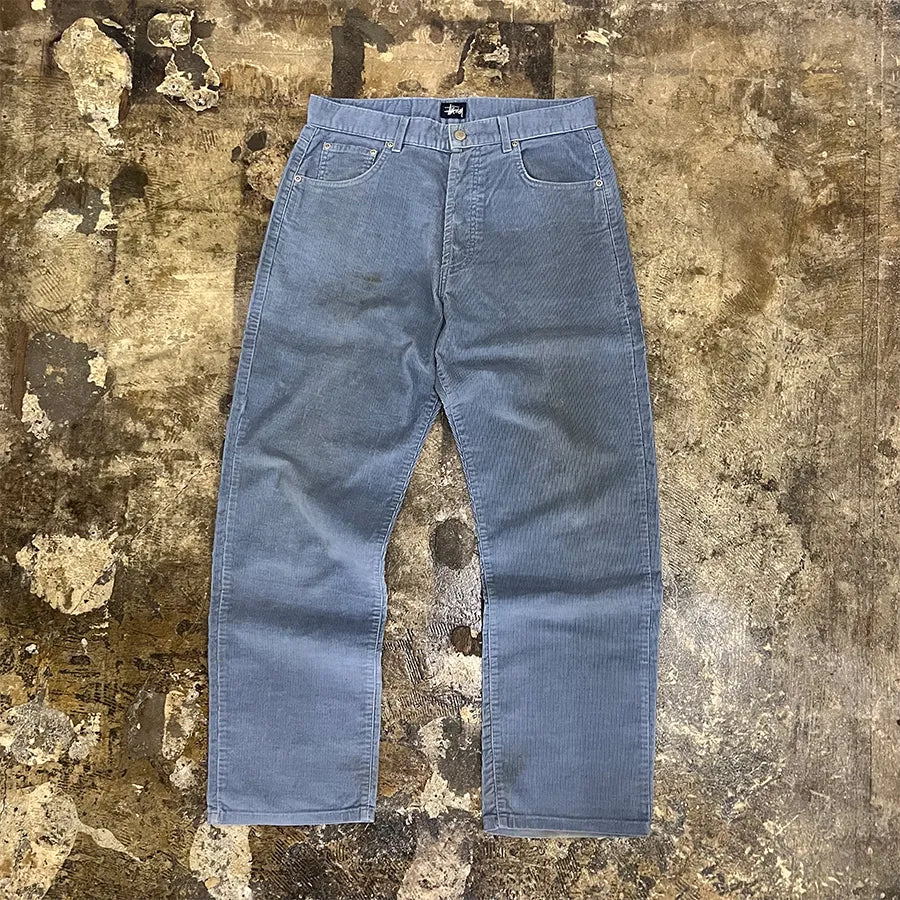 STUSSY CORDUROY PANTS LIGHT BLUE