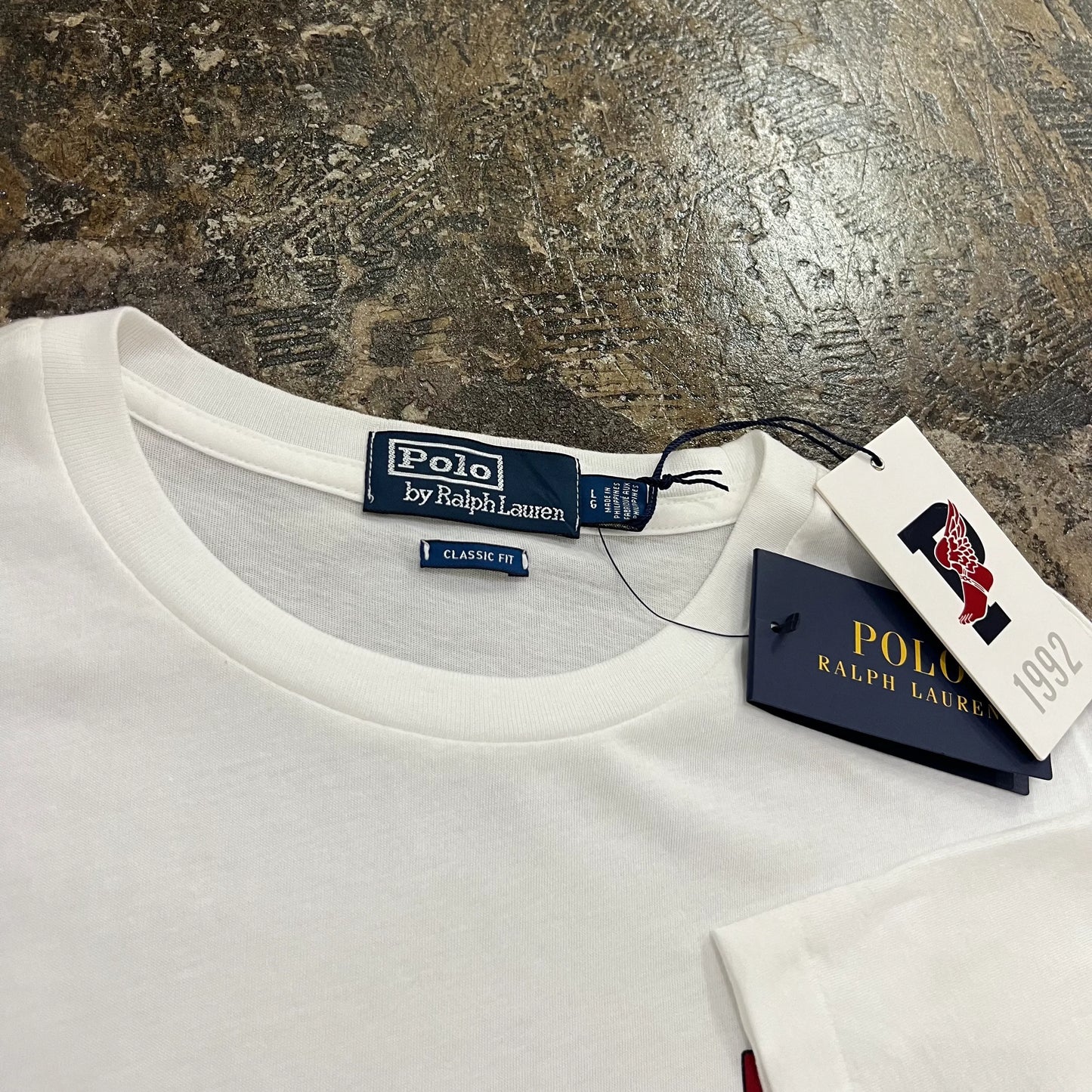 VINTAGE POLO RALPH LAUREN POLO STADIUM T-SHIRT WHITE