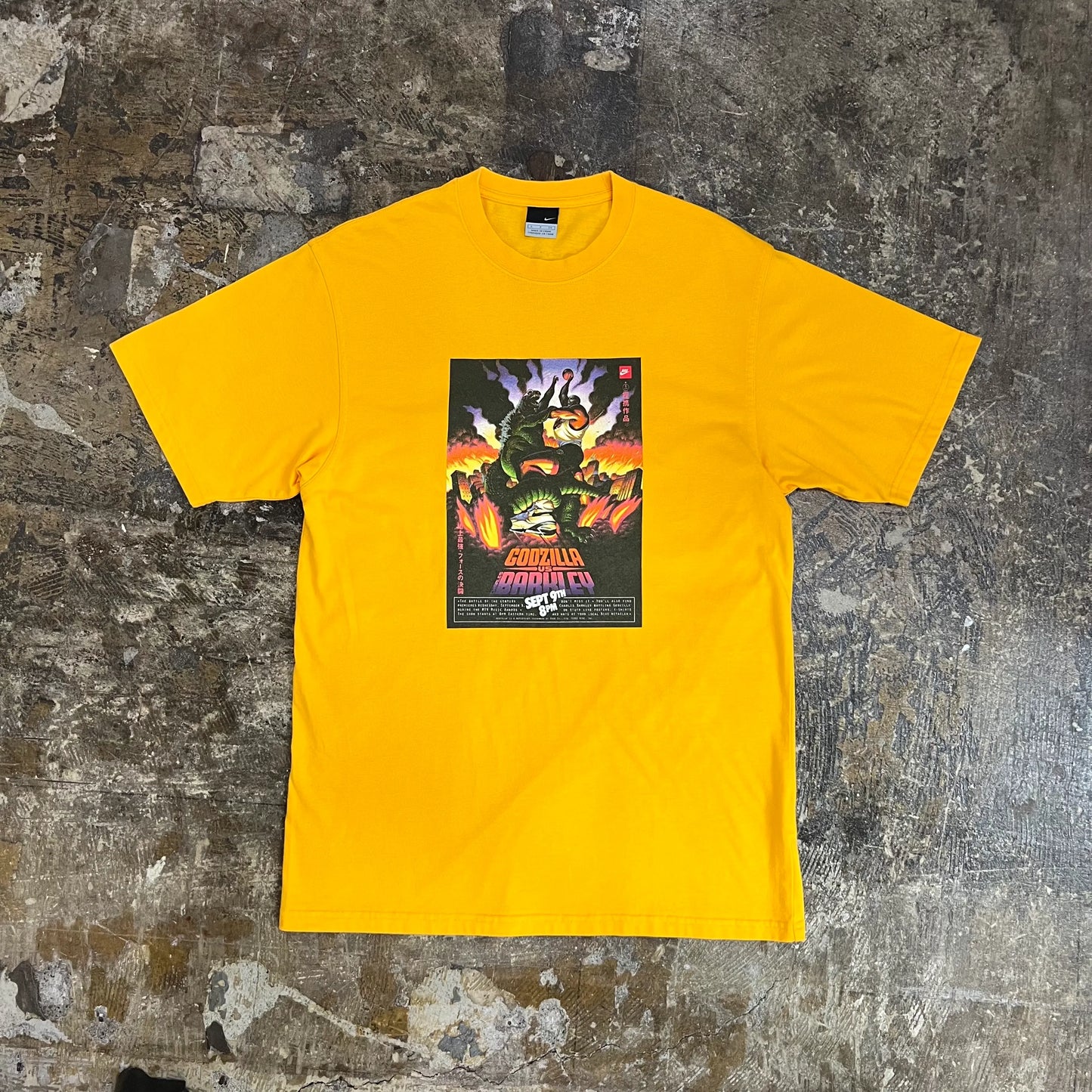 NIKE GODZILLA VS BARKLEY T-SHIRT YELLOW