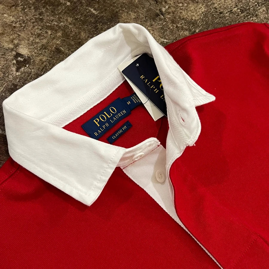POLO SPORT RALPH LAUREN RUGBY SHIRT RED