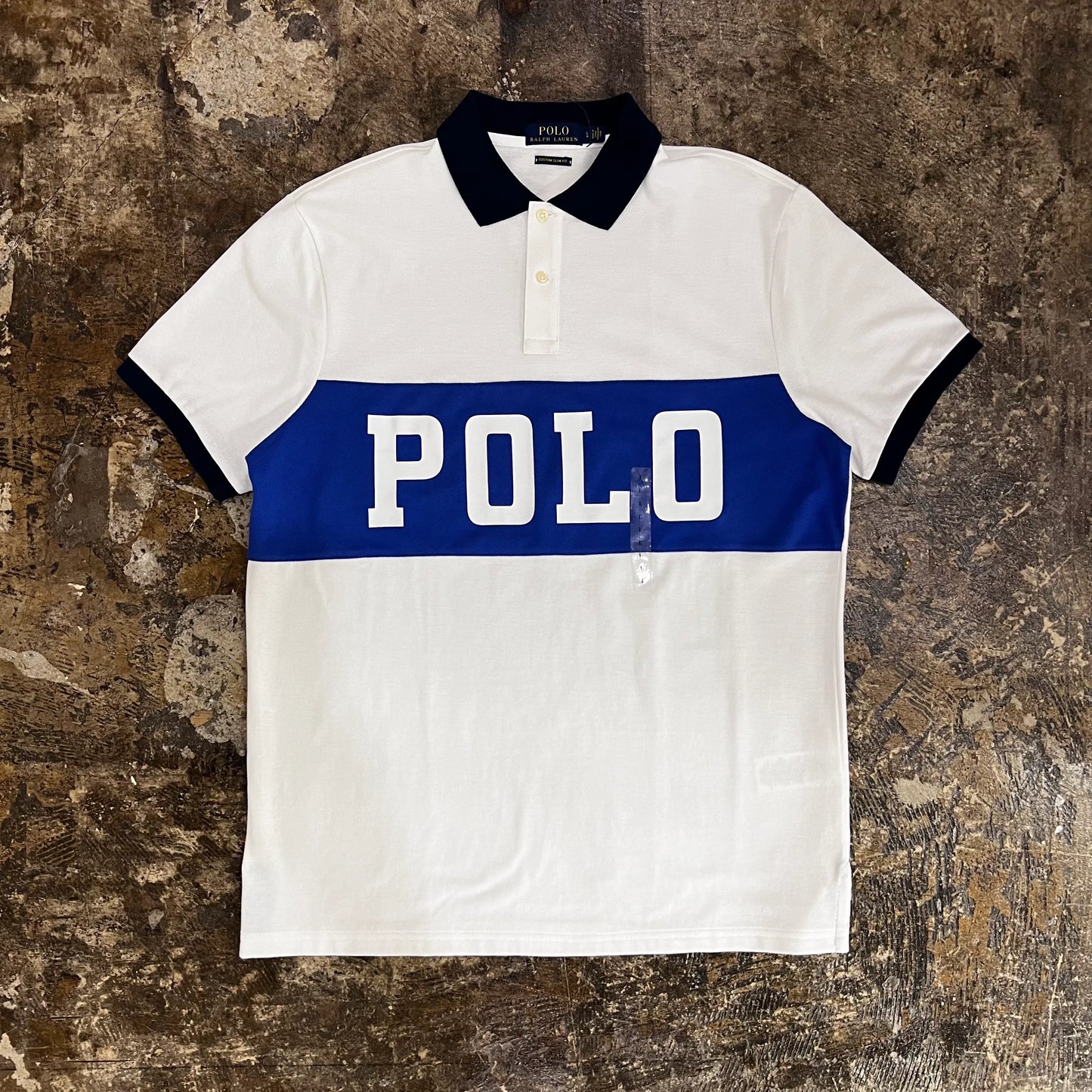 POLO RALPH LAUREN POLO SHIRT WHITE BLUE