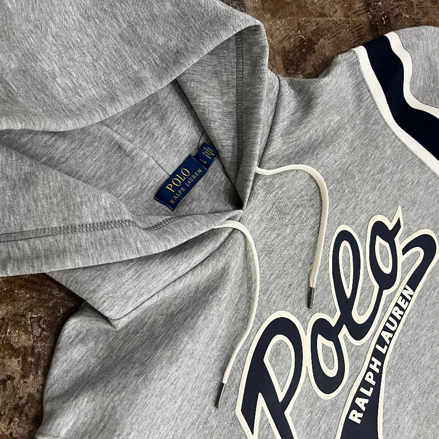 POLO RALPH LAUREN SCRIPT LOGO HOODY GREY