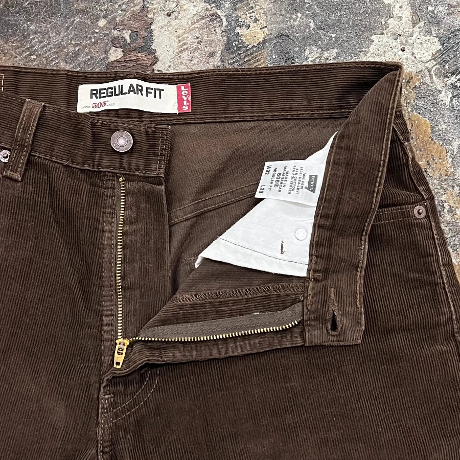 LEVI'S 505 CORDUROY PANTS BROWN