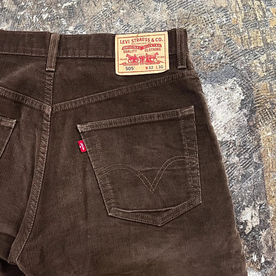 LEVI'S 505 CORDUROY PANTS BROWN