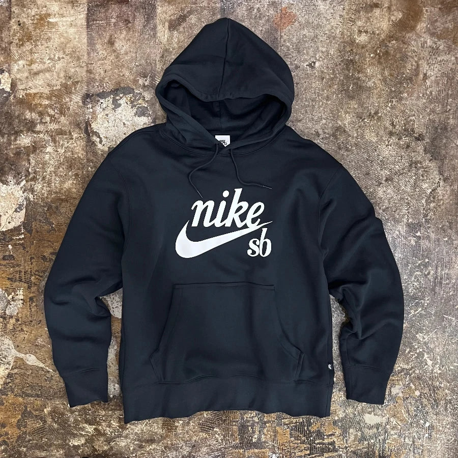 NIKE SB SCRIPT LOGO HOODY BLACK