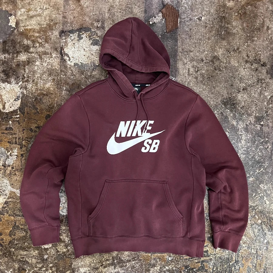 NIKE SB LOGO HOODY BURGUNDY