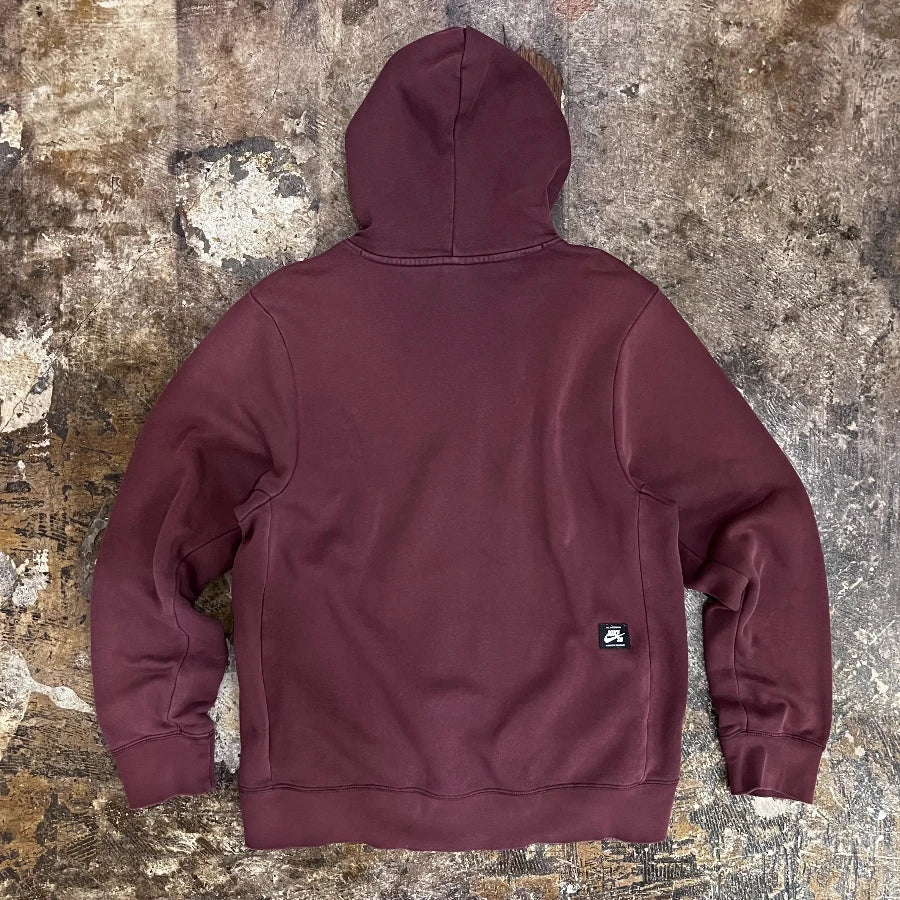 NIKE SB LOGO HOODY BURGUNDY