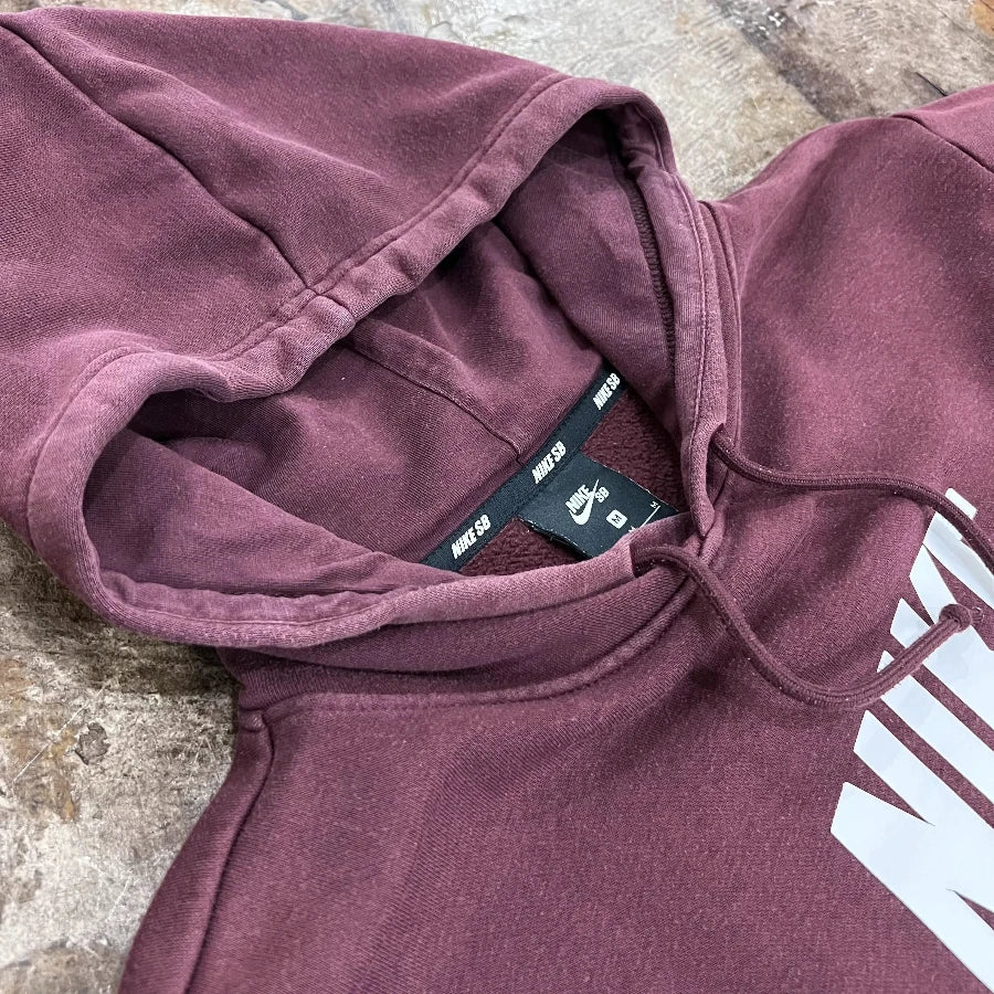 NIKE SB LOGO HOODY BURGUNDY
