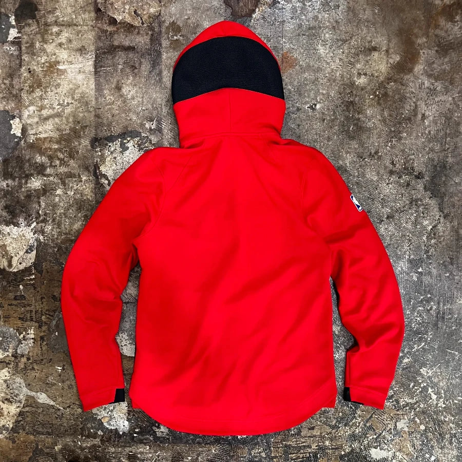 NIKE NBA CHICAGO BULLS ZIP UP HOODY RED