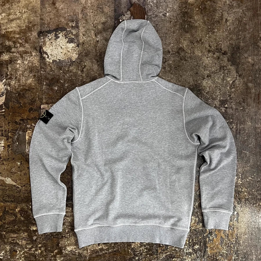 STONE ISLAND COTTON SWEAT HOODY GREY