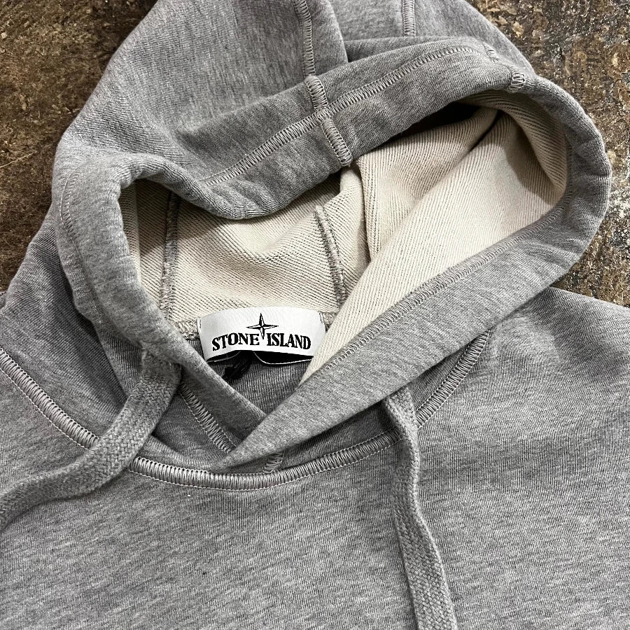 STONE ISLAND COTTON SWEAT HOODY GREY