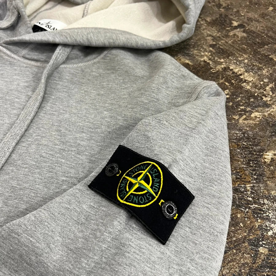 STONE ISLAND COTTON SWEAT HOODY GREY