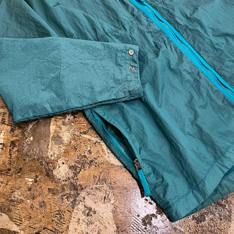 STONE ISLAND NYLON RIPSTOP ZIP UP BLOUSON JACKET TEAL