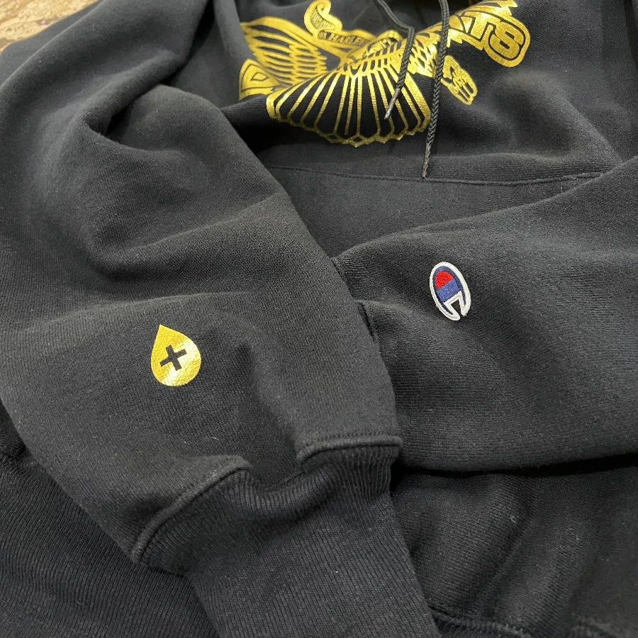 WATERS & ARMY CHAMPION DIPLOMATS HOODY BLACK