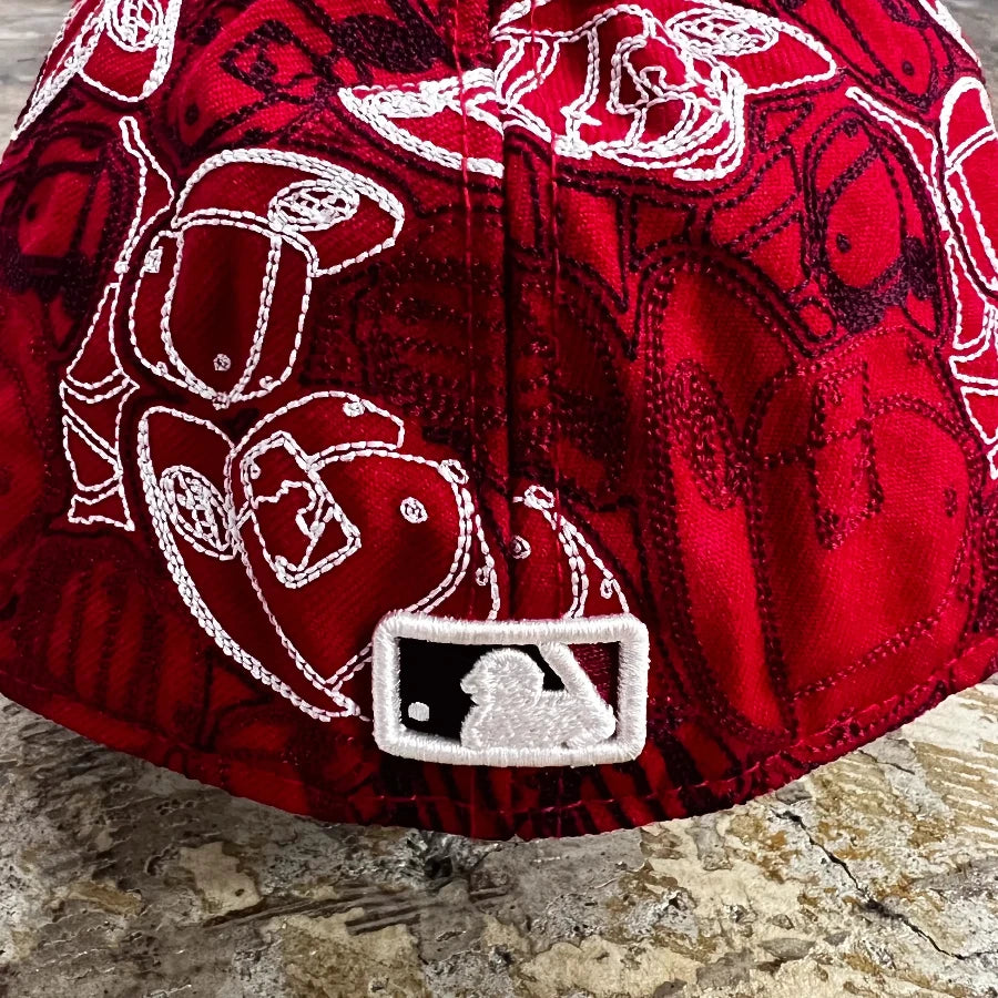 NEW ERA NEW YORK YANKEES EMBROIDERY FITTED HAT RED