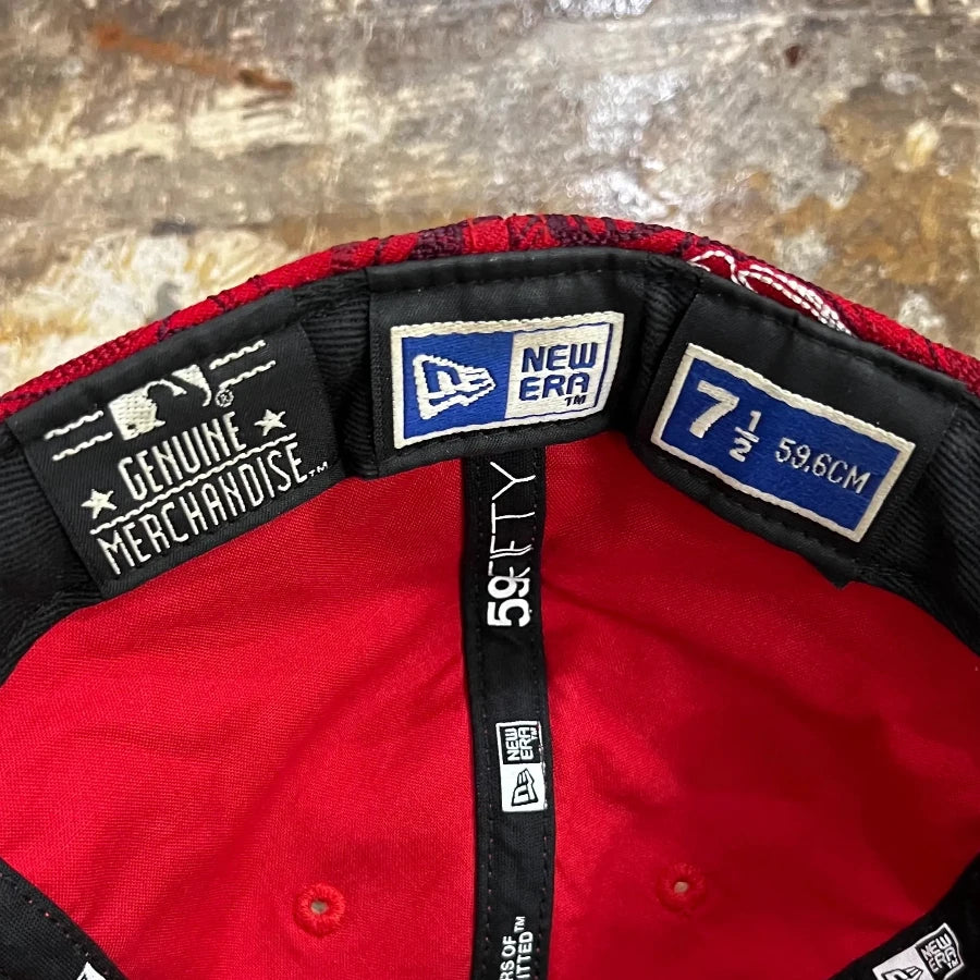 NEW ERA NEW YORK YANKEES EMBROIDERY FITTED HAT RED