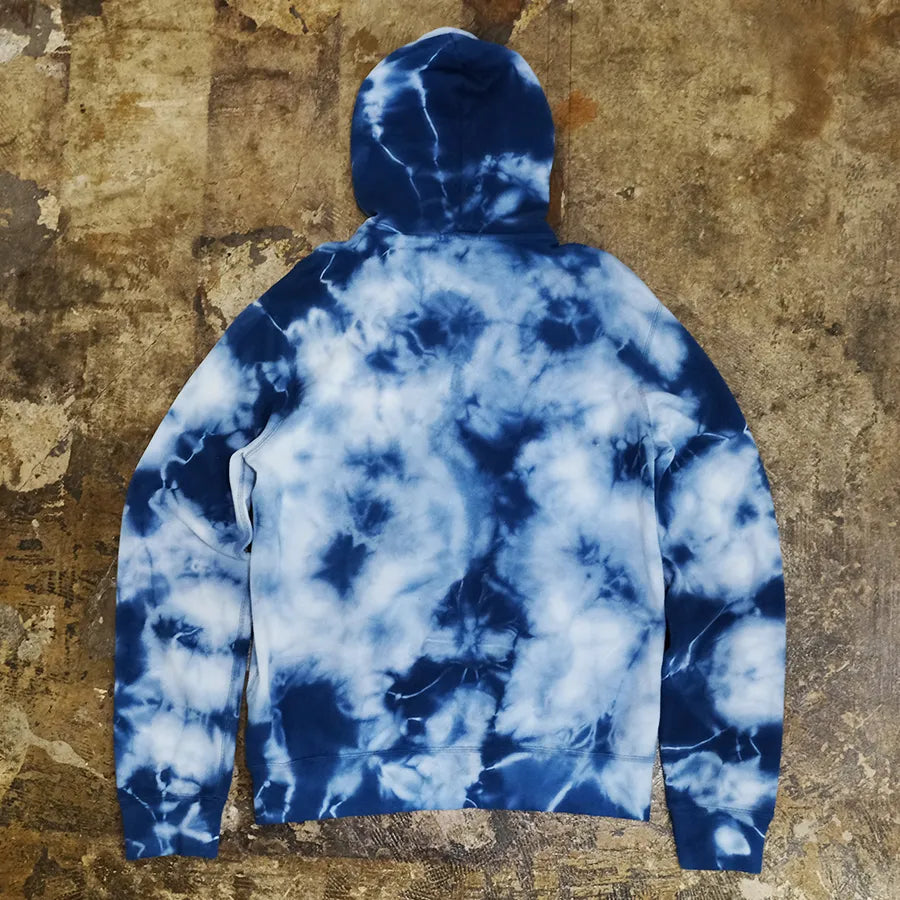 POLO RALPH LAUREN TIE DYE ZIP UP HOODY NAVY
