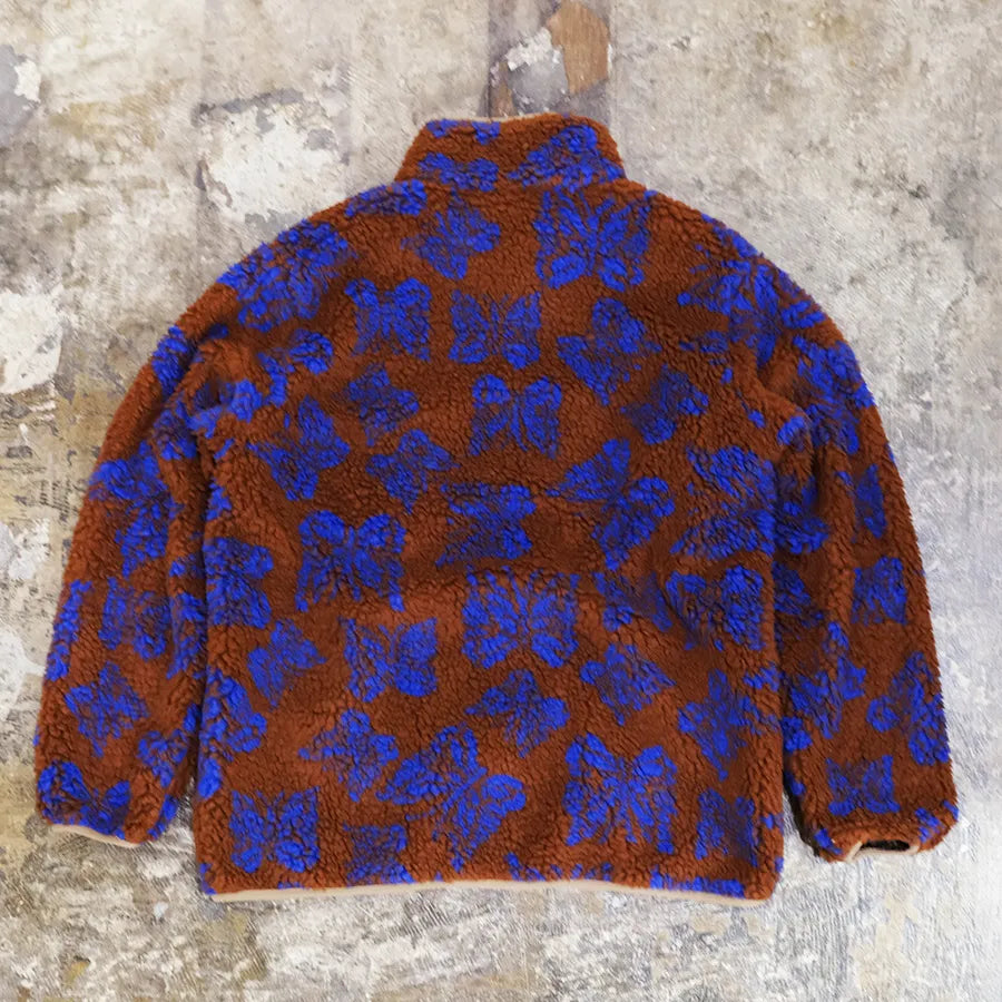 NEEDLES BEAMS BOA FLEECE JACKET BROWN