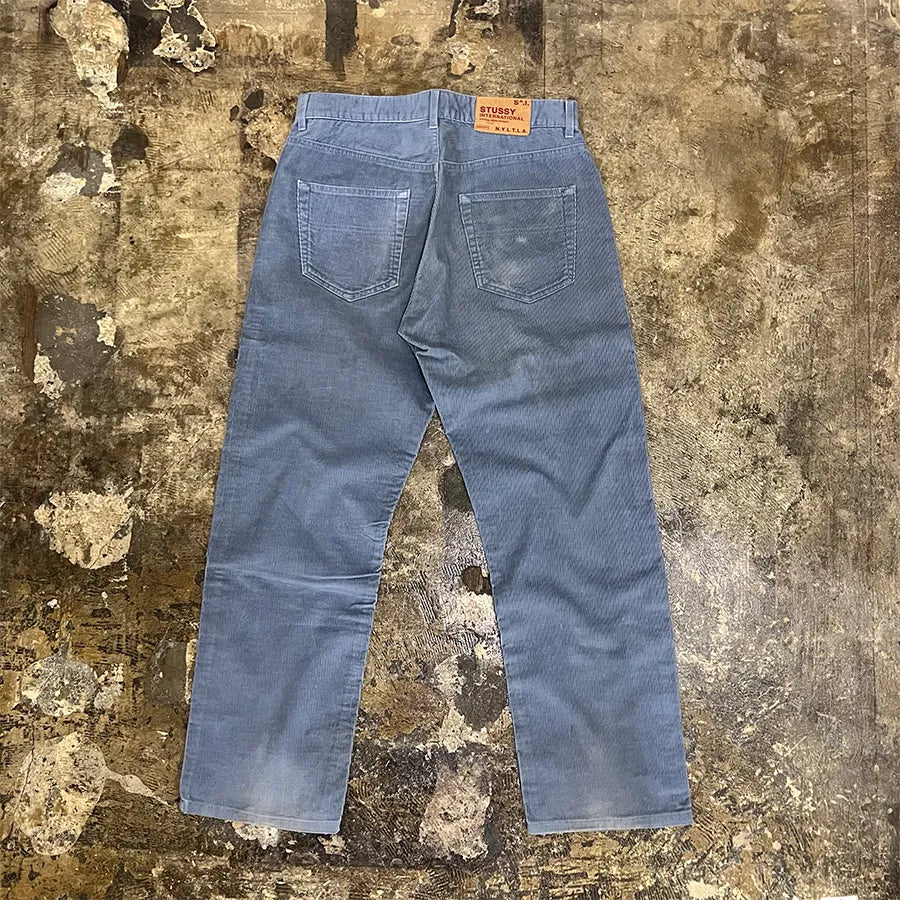 STUSSY CORDUROY PANTS LIGHT BLUE