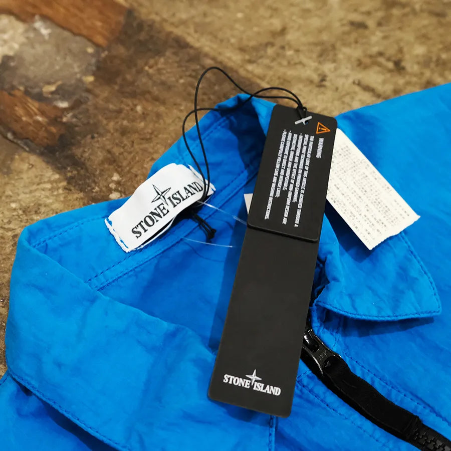 STONE ISLAND GARMENT DYED OVERSHIRT JACKET BLUE
