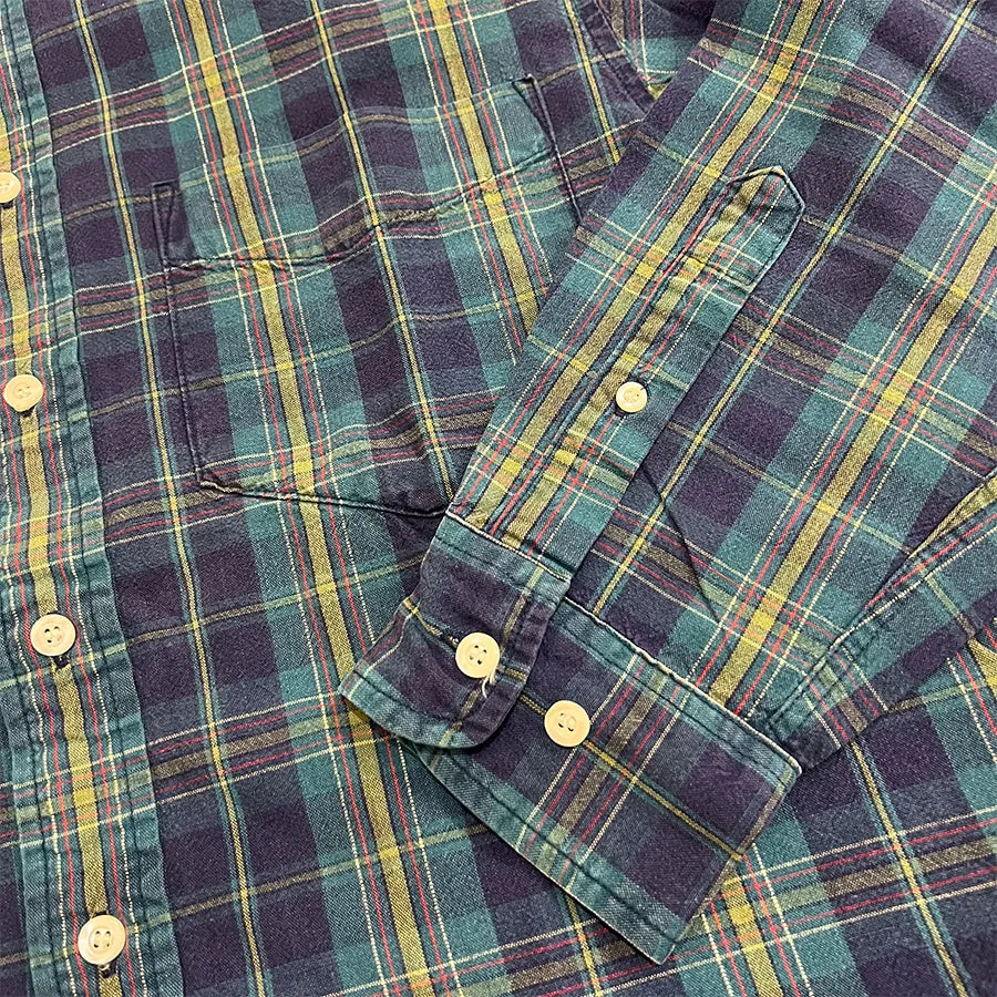 GAP '90 LONG SLEEVE CHECK SHIRT NAVY