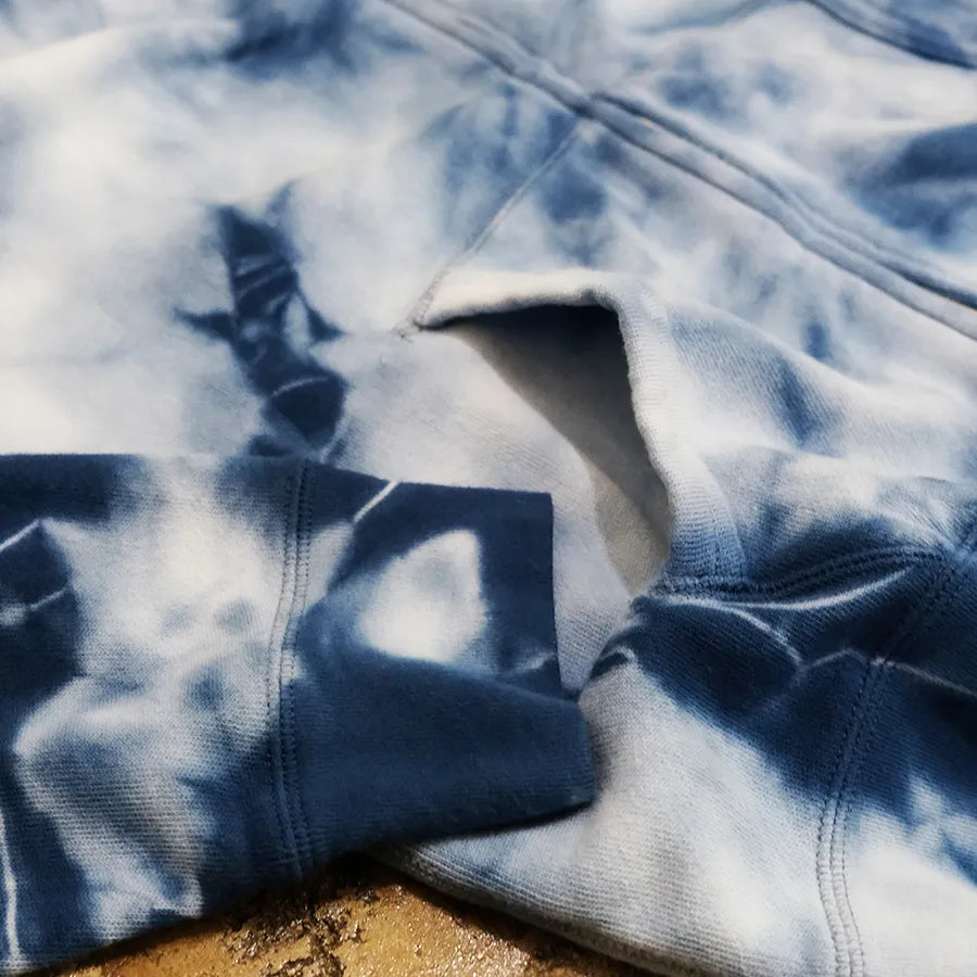 POLO RALPH LAUREN TIE DYE ZIP UP HOODY NAVY