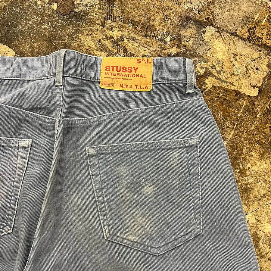 STUSSY CORDUROY PANTS LIGHT BLUE