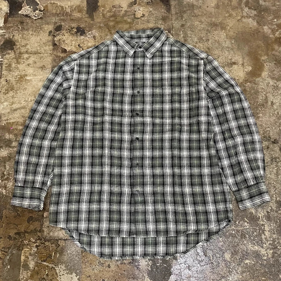 GAP '00 LONG SLEEVE CHECK SHIRT OLIVE