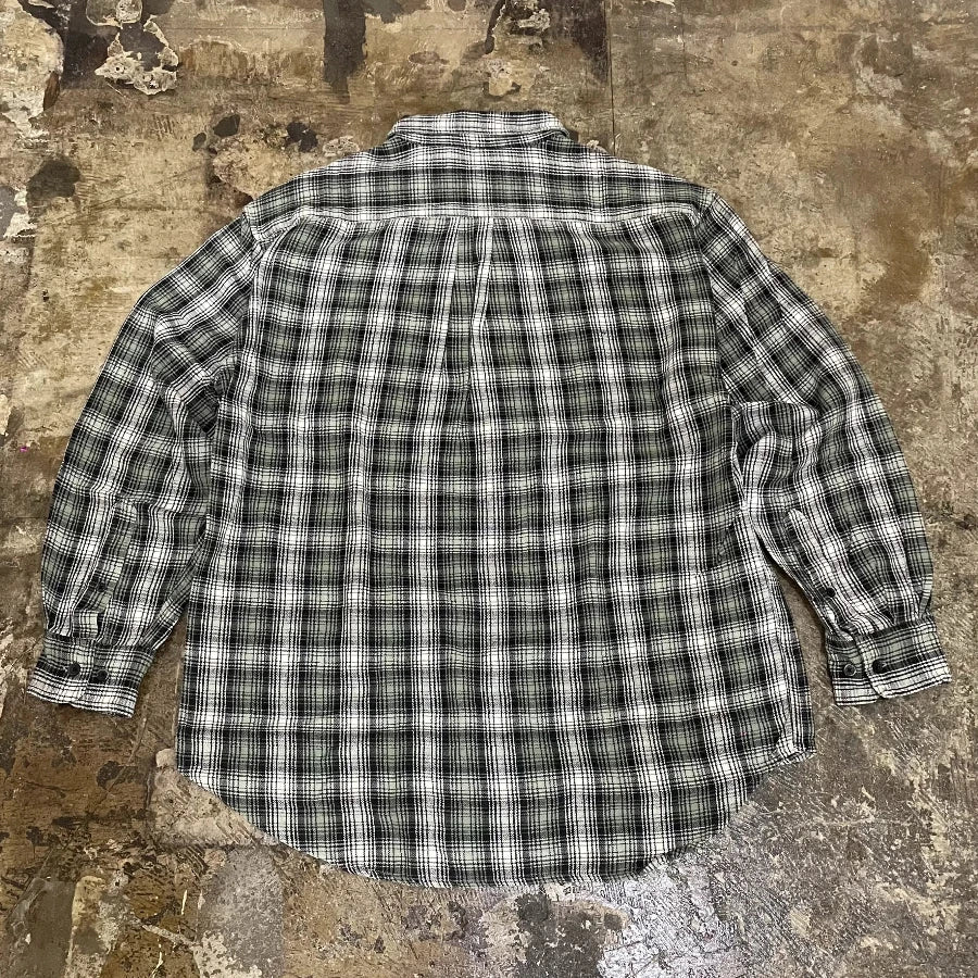 GAP '00 LONG SLEEVE CHECK SHIRT OLIVE