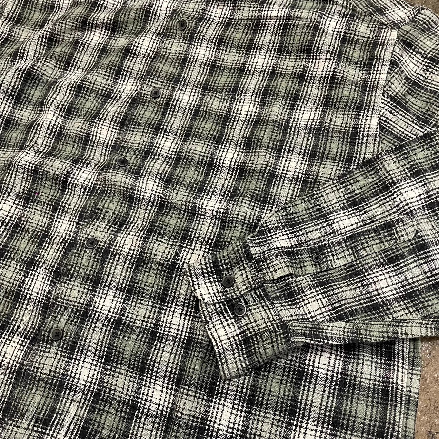 GAP '00 LONG SLEEVE CHECK SHIRT OLIVE