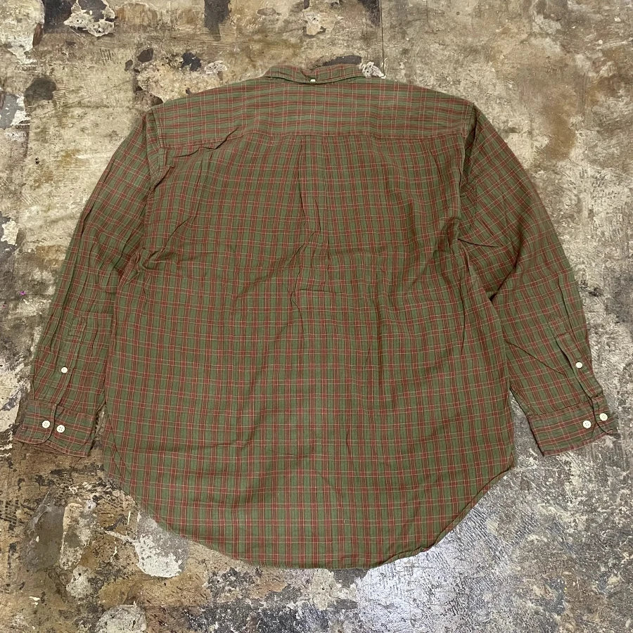 GAP '00 LONG SLEEVE CHECK SHIRT GREEN MULTI