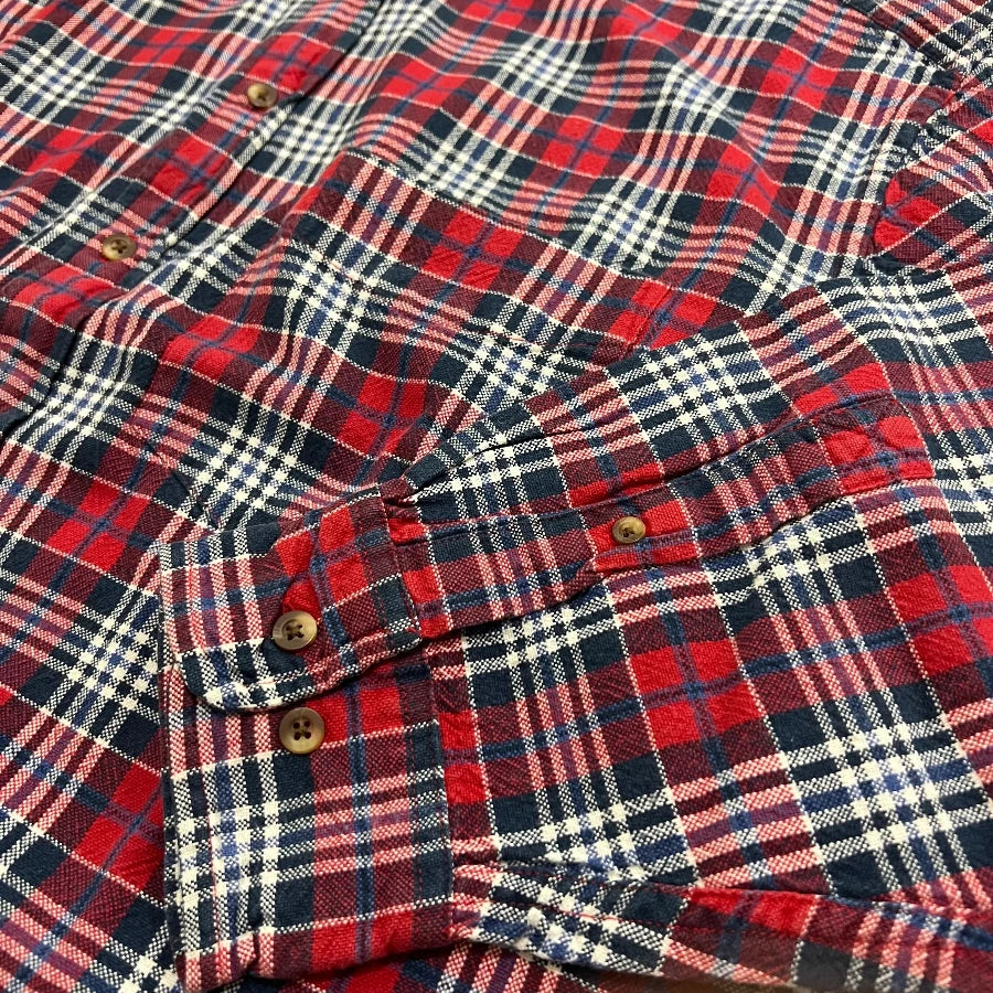 GAP '00 LONG SLEEVE CHECK SHIRT RED MULTI