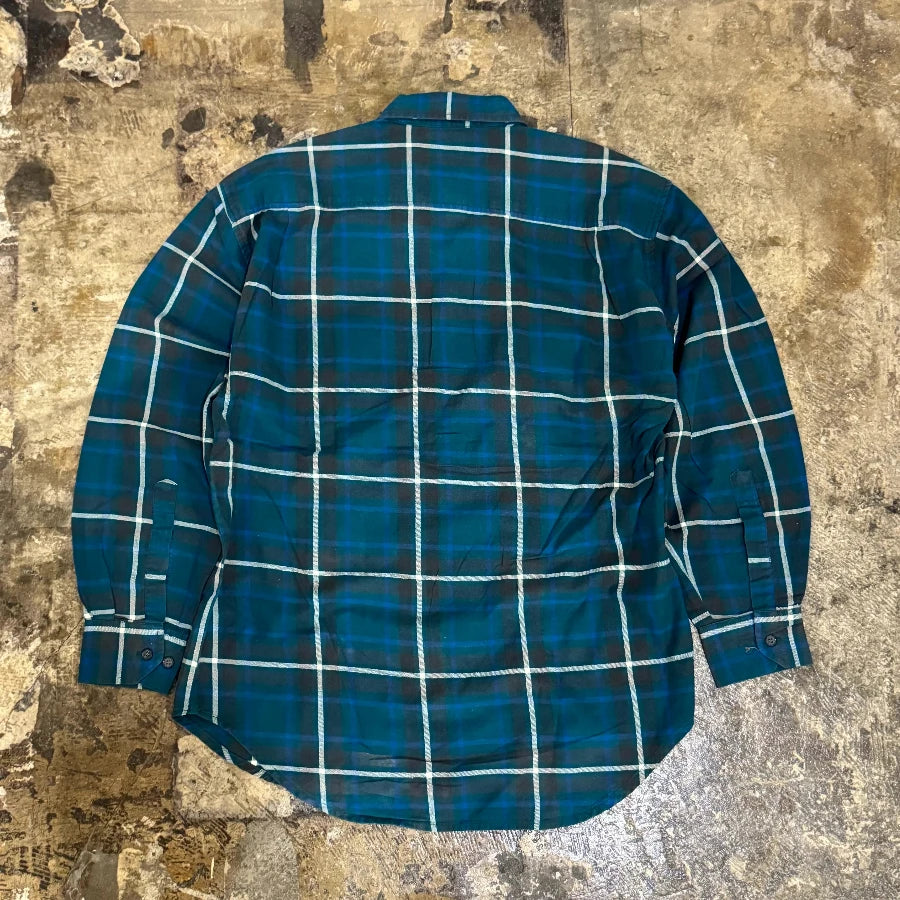 GAP '90 LONG SLEEVE CHECK SHIRT TEAL