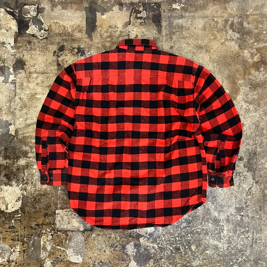 GAP '90 LONG SLEEVE BLOCK CHECK SHIRT RED