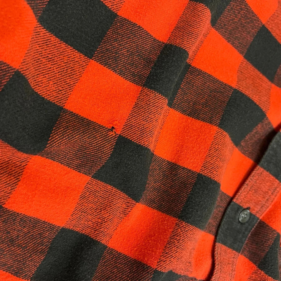 GAP '90 LONG SLEEVE BLOCK CHECK SHIRT RED