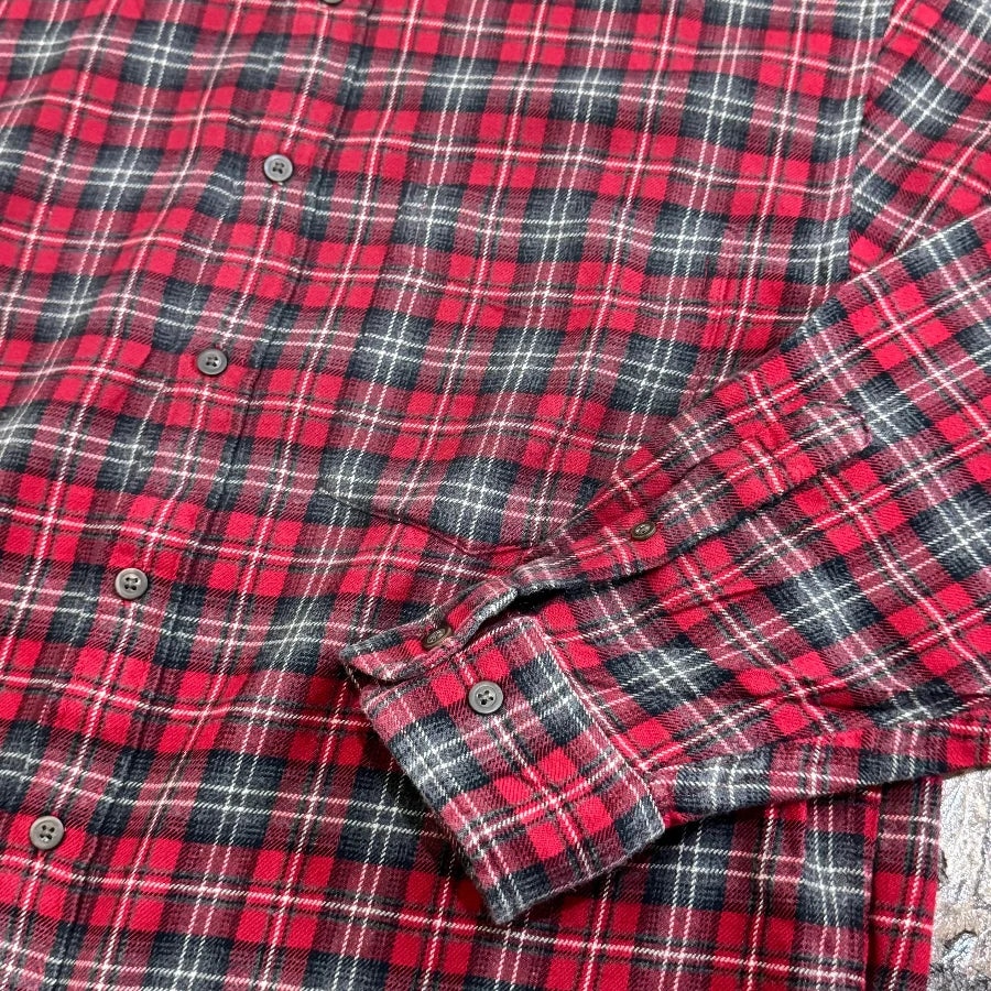 GAP '90 LONG SLEEVE CHECK SHIRT RED