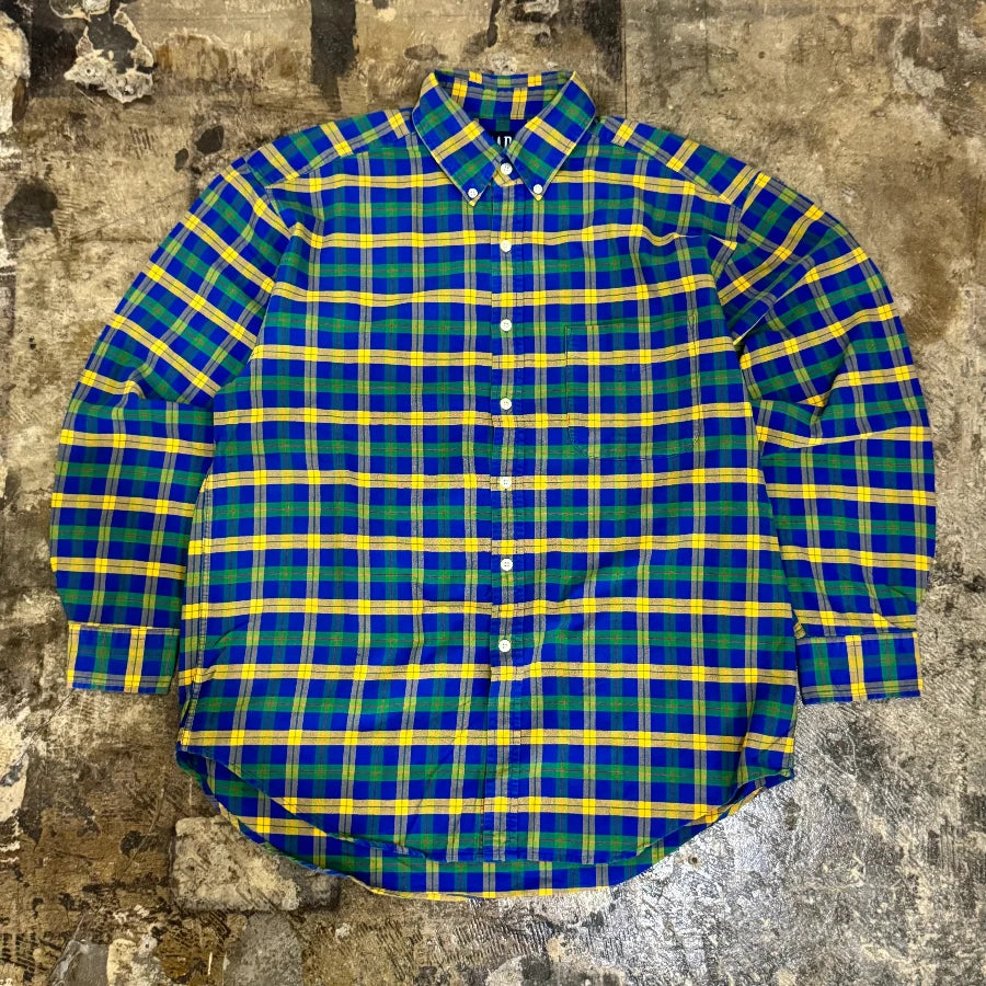 GAP '80 LONG SLEEVE CHECK SHIRT BLUE MULTI