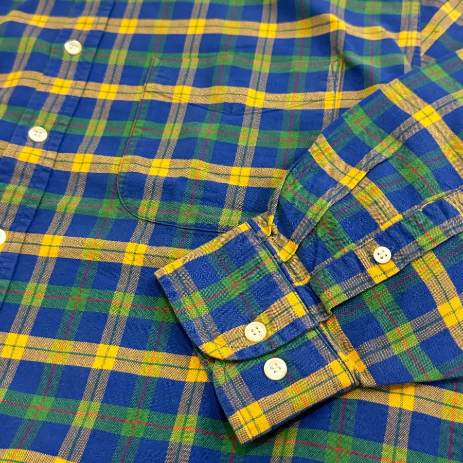 GAP '80 LONG SLEEVE CHECK SHIRT BLUE MULTI