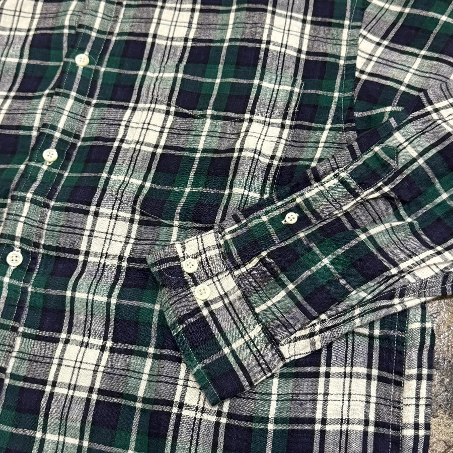 GAP '90 LONG SLEEVE CHECK SHIRT GREEN