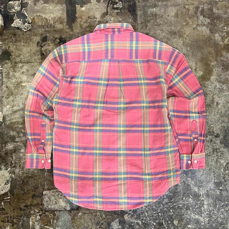 OLD GAP 90S LONG SLEEVE CHECK SHIRT PINK