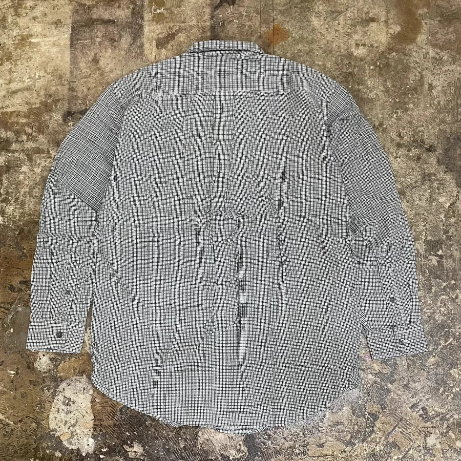 J.CREW LONG SLEEVE CHECK SHIRT GREY BLUE